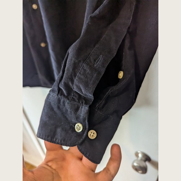 BARBOUR - Corduroy navy shirt - Sz XL - Picture 4 of 8